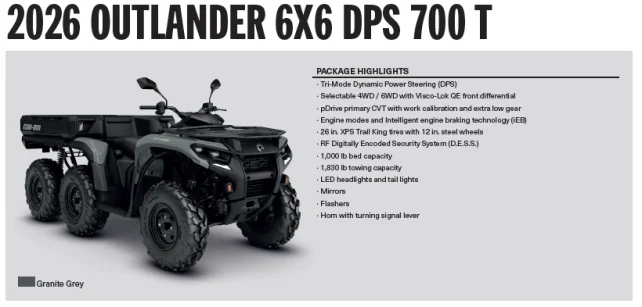 MY26 6x6 700 T