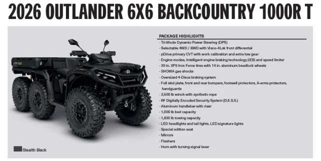 MY26 Outlander Pro 6x6 1000R T