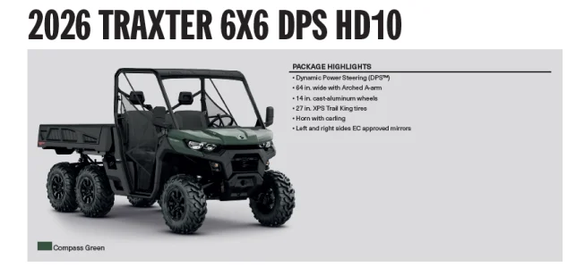 MY26 Traxter 6x6 DPS HD10