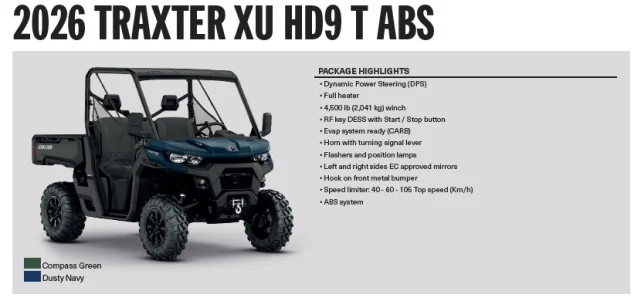 MY26 Traxter HD9 XU-T ABS